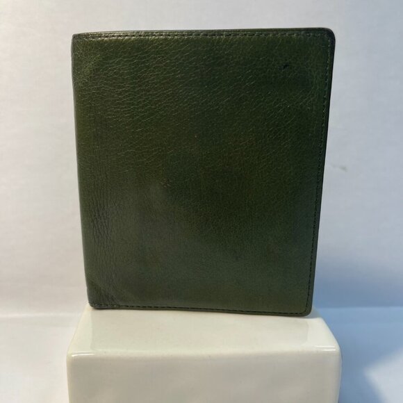 Givenchy  Olive Green Men's Bifold Wallet with Coin Compartment - Preowned - Picture 2 of 10